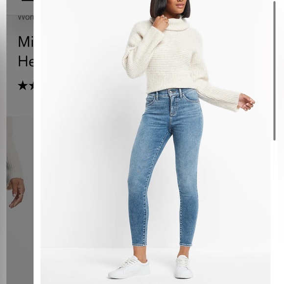 Express Denim - NWT $98 Express skinny mid rise 4 way stretch jeans size 0